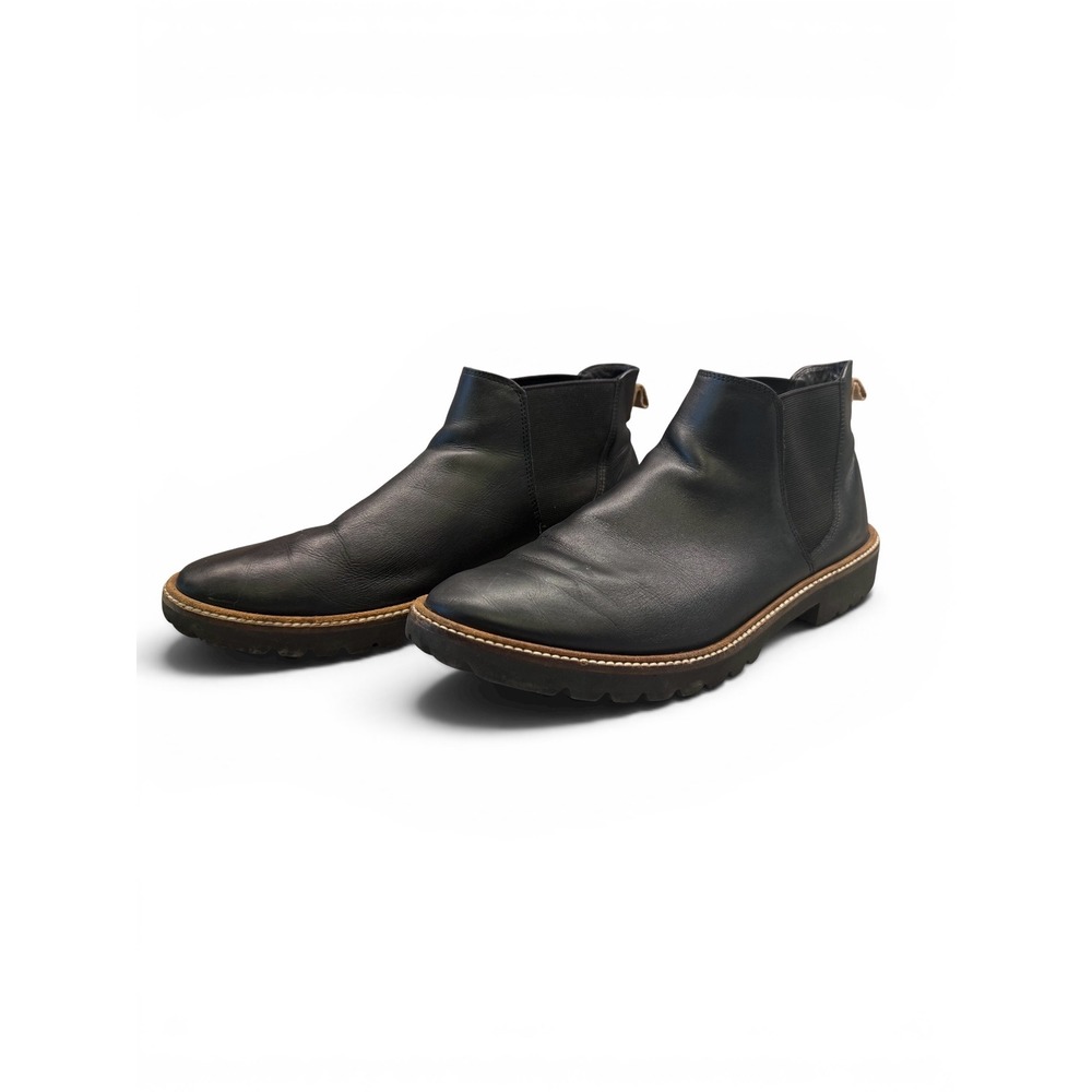 Ecco Wmns Black Leather Incise Tailored Chelsea Ankle Boots Size 8